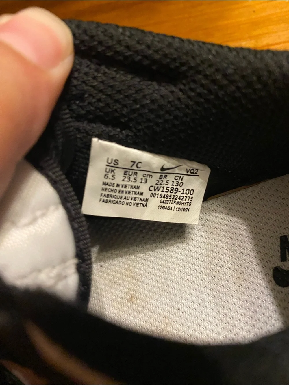 Nike Toddler Black and White Low-Top Sneakers